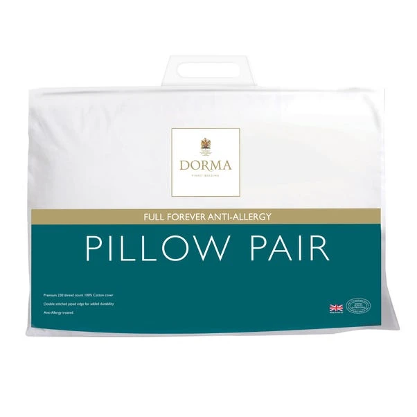 Dorma Pack Of 2 Full Forever Anti-Allergy Back Sleeper Pillows 7 Dorma Pack Of 2 Full Forever Anti-Allergy Back Sleeper Pillows - Image 5