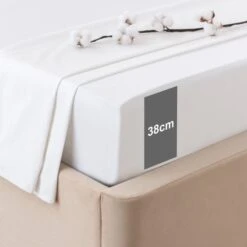 Dorma Smooth & Soft 300 Thread Count Cotton Sateen Fitted Sheet 40 Dorma Smooth & Soft 300 Thread Count Cotton Sateen Fitted Sheet -Lollipop 30624204 alt01