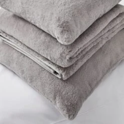 Dorma Purity Faux Fur Grey Continental Pillowcase 11 Dorma Purity Faux Fur Grey Continental Pillowcase -Lollipop 30690572 alt03