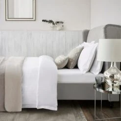 Dorma Purity Staunton Waffle Stripe White 100% Cotton Duvet Cover And Pillowcase Set 25 Dorma Purity Staunton Waffle Stripe White 100% Cotton Duvet Cover And Pillowcase Set -Lollipop 30727597 alt06