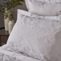 Dorma Purity Kempley Jacquard White Duvet Cover And Pillowcase Set -Lollipop 30727602 alt06