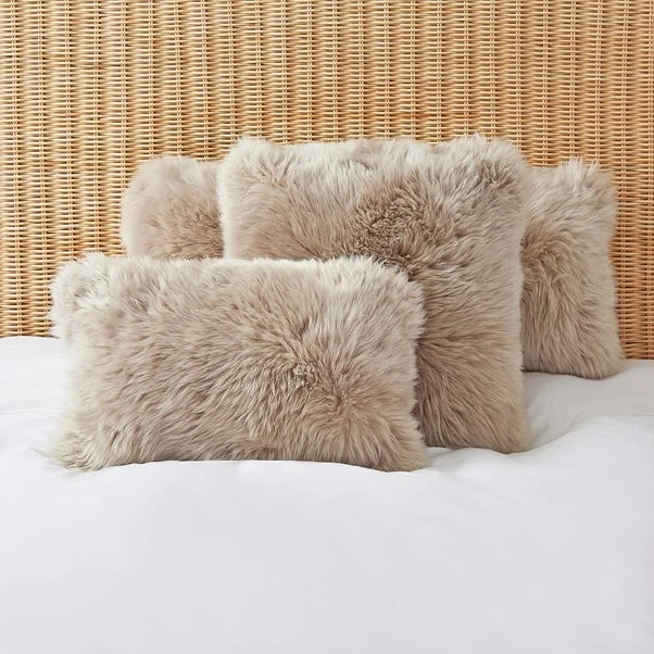 Dorma Natural Sheepskin Boudoir Cushion 5 Dorma Natural Sheepskin Boudoir Cushion - Image 3