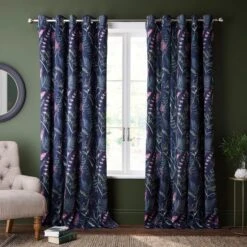 Dorma Winter Garden Blackout Eyelet Curtains -Lollipop 30729452 alt01