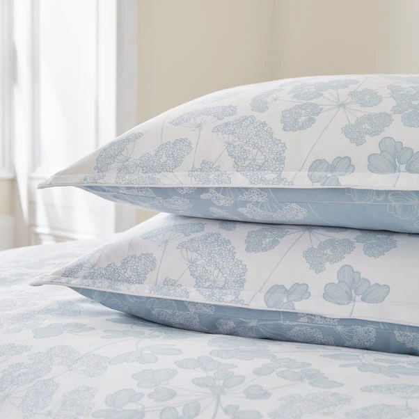 Dorma Daylesford Blue 100% Cotton Oxford Pillowcase Pair 4 Dorma Daylesford Blue 100% Cotton Oxford Pillowcase Pair - Image 2
