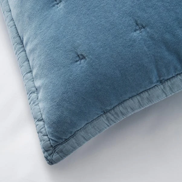 Dorma Adeena Blue Continental Pillowcase 4 Dorma Adeena Blue Continental Pillowcase - Image 2