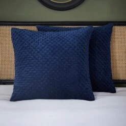 Dorma Genevieve Navy Continental Square Pillowcase