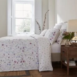Dorma Wildflower Mauve Cotton Duvet Cover And Pillowcase Set -Lollipop 30799102 alt02