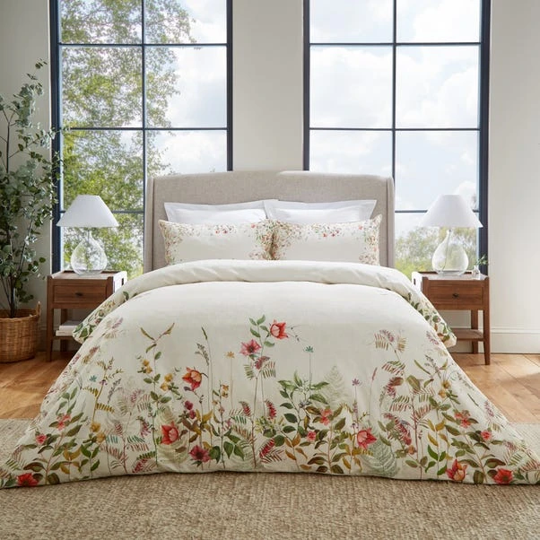 Dorma Rambling Rose Cream Cotton Duvet Cover And Pillowcase Set 3 Dorma Rambling Rose Cream Cotton Duvet Cover And Pillowcase Set