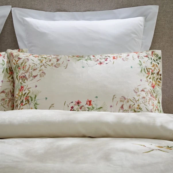 Dorma Rambling Rose Cream Standard Pillowcase Pair 3 Dorma Rambling Rose Cream Standard Pillowcase Pair