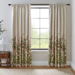 Dorma Rambling Rose Blackout Pencil Pleat Curtains -Lollipop 30827700 alt05