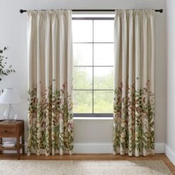 Dorma Rambling Rose Blackout Pencil Pleat Curtains -Lollipop 30827772