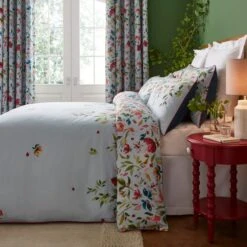 Dorma Modern Romance Vintage Blue 100% Cotton Duvet Cover & Pillowcase Set -Lollipop 30862302 alt03