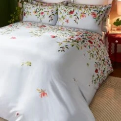 Dorma Modern Romance Vintage Blue 100% Cotton Duvet Cover & Pillowcase Set -Lollipop 30862302 alt04