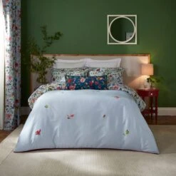 Dorma Modern Romance Vintage Blue 100% Cotton Duvet Cover & Pillowcase Set -Lollipop 30862303
