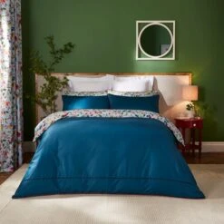 Dorma Modern Romance Vintage Blue 100% Cotton Duvet Cover & Pillowcase Set -Lollipop 30862304 alt02