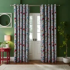 Dorma Modern Romance Vintage Blackout Eyelet Curtains -Lollipop 30862307 alt01