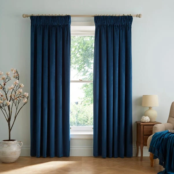 Dorma Burford Blackout Velvet Pencil Pleat Curtains 12 Dorma Burford Blackout Velvet Pencil Pleat Curtains - Image 10