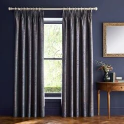 Dorma Paisley Jacquard Blackout Pencil Pleat Curtains -Lollipop 30900268 alt01