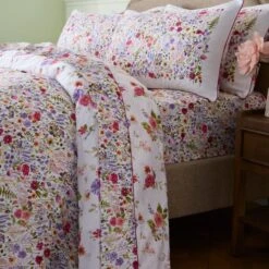 Dorma Modern Ditsy 100% Cotton Flat Sheet 28 Dorma Modern Ditsy 100% Cotton Flat Sheet -Lollipop 30900543 alt02