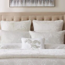 Dorma Beaded Leaf Rectangular Cushion -Lollipop 30900594 alt02