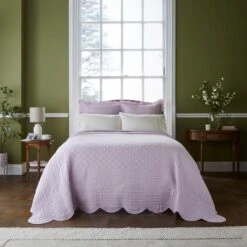 Dorma Soft Scalloped Bedspread -Lollipop 30927628 alt02