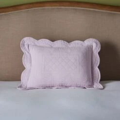 Dorma Soft Scalloped Rectangle Cushion -Lollipop 30927651