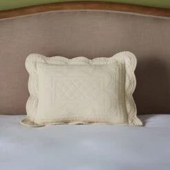 Dorma Soft Scalloped Rectangle Cushion -Lollipop 30927703