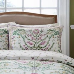 Dorma Botanical Panel Duvet Cover & Pillowcase Set -Lollipop 30931183 alt01