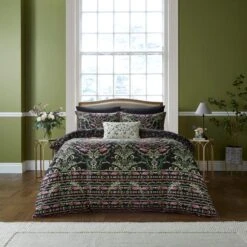Dorma Botanical Panel Duvet Cover & Pillowcase Set -Lollipop 30931201 alt08